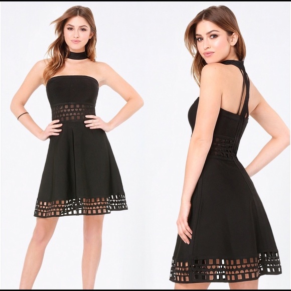 NWT Bebe fit and flare choker dress NWT Bebe fit and flare choker dress